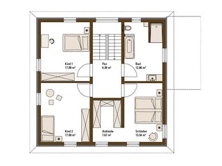 Fertighaus MH Mannheim - UrbanLife von Fertighaus WEISS Schlüsselfertig ab 466291€, Stadtvilla Grundriss 2