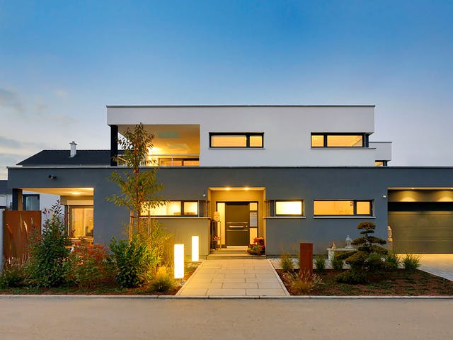 Fertighaus Haus Geyer von Fertighaus WEISS Schlüsselfertig ab 755828€, Cubushaus Außenansicht 1 Fertighaus Haus Geyer von Fertighaus WEISS Schlüsselfertig ab 755828€, Cubushaus Außenansicht 1