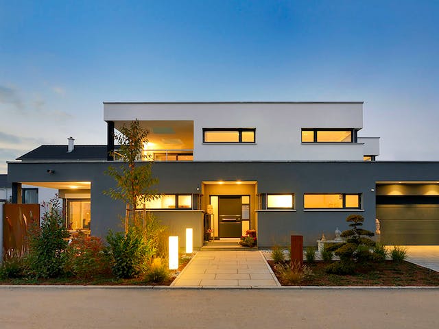 Fertighaus Haus Geyer von WEISS Holzhaus Schlüsselfertig ab 755828€, Cubushaus Außenansicht 1
