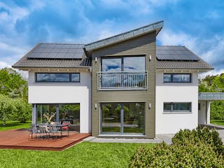Fertighaus MH Erlangen von Fertighaus WEISS Schlüsselfertig ab 508161€, Satteldach-Klassiker Außenansicht 3