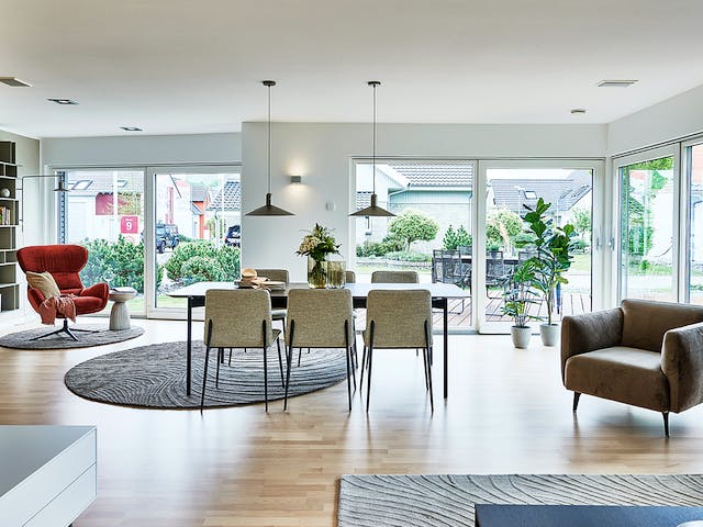 Fertighaus MH Erlangen von WEISS Holzhaus Schlüsselfertig ab 478098€, Satteldach-Klassiker Innenansicht 2