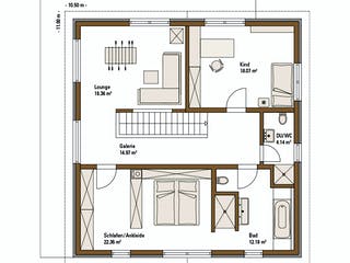 Fertighaus MH Fellbach - RELAX von Fertighaus WEISS Schlüsselfertig ab 527773€, Satteldach-Klassiker Grundriss 2