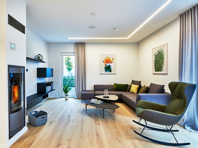 Fertighaus MH Fellbach - RELAX von WEISS Holzhaus Schlüsselfertig ab 516412€, Satteldach-Klassiker Innenansicht 1
