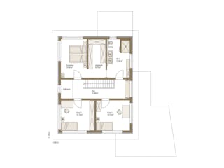 Fertighaus MH Poing - Balance von Fertighaus WEISS Schlüsselfertig ab 526732€, Satteldach-Klassiker Grundriss 2