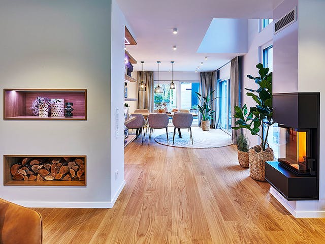 Fertighaus MH Poing - Balance von WEISS Holzhaus Schlüsselfertig ab 515394€, Satteldach-Klassiker Innenansicht 2