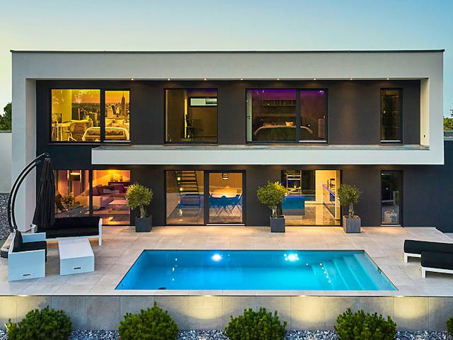 Fertighaus Haus Pudellek von Fertighaus WEISS, Cubushaus Außenansicht 1 Fertighaus Haus Pudellek von Fertighaus WEISS, Cubushaus Außenansicht 1