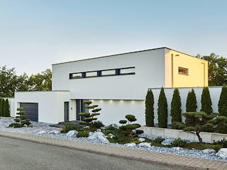 Fertighaus Haus Pudellek von Fertighaus WEISS Schlüsselfertig ab 675467€, Cubushaus Außenansicht 2