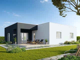 Massivhaus Burgdorf von FIBAV Massivhaus, Bungalow Außenansicht 1