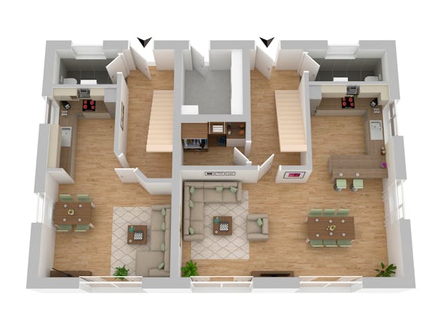 Massivhaus Stadthaus Cuxhaven von FIBAV Massivhaus, Satteldach-Klassiker Grundriss 1