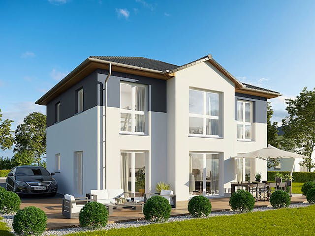 Massivhaus Stadtvilla Emden von FIBAV Massivhaus, Stadtvilla Außenansicht 1