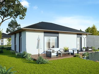 Massivhaus Falkensee von FIBAV Massivhaus, Bungalow Außenansicht 1