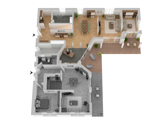 Massivhaus Stadtvilla Fürstenberg von FIBAV Massivhaus, Stadtvilla Grundriss 1