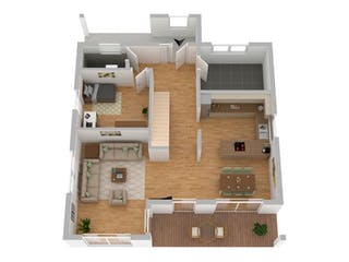 Massivhaus Stadtvilla Jena von FIBAV Massivhaus, Stadtvilla Grundriss 1