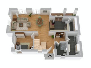 Massivhaus Stadtvilla Lindau von FIBAV Massivhaus, Stadtvilla Grundriss 1