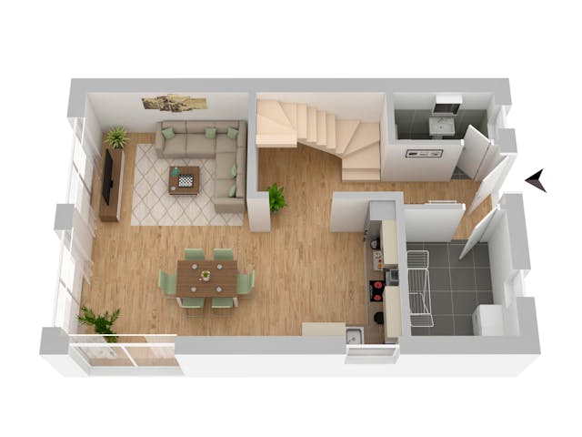 Massivhaus Doppelhaushälfte Meißen von FIBAV Massivhaus, Cubushaus Grundriss 1 Massivhaus Doppelhaushälfte Meißen von FIBAV Massivhaus, Cubushaus Grundriss 1