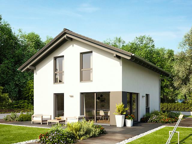 Fertighaus MEDLEY 3.0 102 A S160 von FingerHaus Schlüsselfertig ab 325433€, Satteldach-Klassiker Außenansicht 1