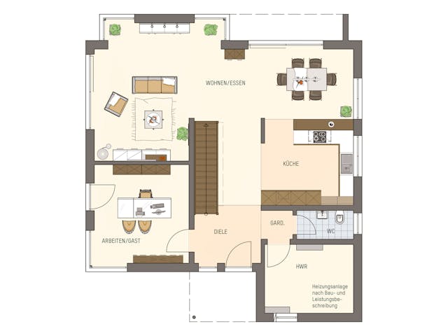 Fertighaus MH Fellbach - MEDLEY 3.0 300 B von FingerHaus Schlüsselfertig ab 468345€, Satteldach-Klassiker Grundriss 1 Fertighaus MH Fellbach - MEDLEY 3.0 300 B von FingerHaus Schlüsselfertig ab 468345€, Satteldach-Klassiker Grundriss 1