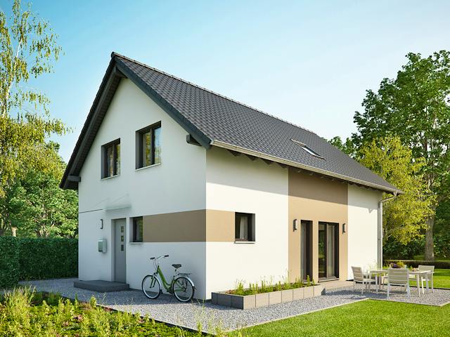 Fertighaus NEO 516 von FingerHaus Schlüsselfertig ab 393547€, Satteldach-Klassiker Außenansicht 1