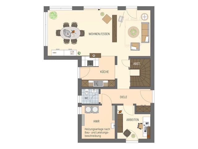 Fertighaus MH Fulda - TALO von FingerHaus Schlüsselfertig ab 428437€, Grundriss 1 Fertighaus MH Fulda - TALO von FingerHaus Schlüsselfertig ab 428437€, Grundriss 1