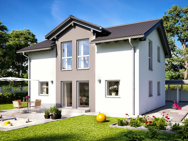 Fertighaus UNO 2.0 201 A S180 von FingerHaus Schlüsselfertig ab 314018€, Satteldach-Klassiker Außenansicht 1 Fertighaus UNO 2.0 201 A S180 von FingerHaus Schlüsselfertig ab 314018€, Satteldach-Klassiker Außenansicht 1