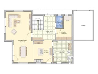 Fertighaus Freiburg von Fingerhut Haus Schlüsselfertig ab 597971€, Cubushaus Grundriss 1
