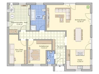 Fertighaus Carpe von Fingerhut Haus Schlüsselfertig ab 397269€, Bungalow Grundriss 1