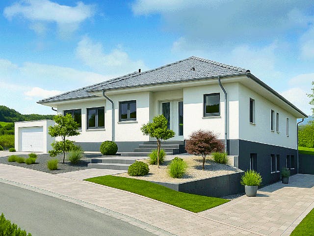 Fertighaus Levita von Fingerhut Haus Schlüsselfertig ab 419247€, Bungalow Außenansicht 1