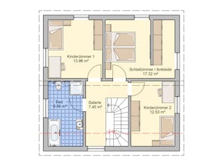 Fertighaus Florenz von Fingerhut Haus Schlüsselfertig ab 398785€, Pultdachhaus Grundriss 2