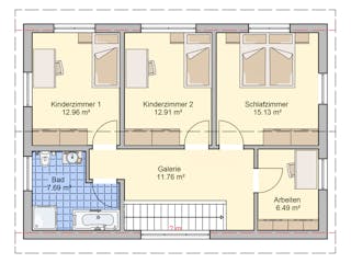 Fertighaus Dublin von Fingerhut Haus Schlüsselfertig ab 416437€, Satteldach-Klassiker Grundriss 2