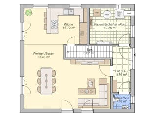 Fertighaus London von Fingerhut Haus Schlüsselfertig ab 405086€, Satteldach-Klassiker Grundriss 1