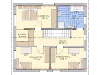 Fertighaus London von Fingerhut Haus Schlüsselfertig ab 405086€, Satteldach-Klassiker Grundriss 2