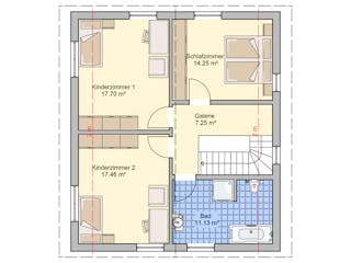 Fertighaus Oslo von Fingerhut Haus Schlüsselfertig ab 403506€, Satteldach-Klassiker Grundriss 2