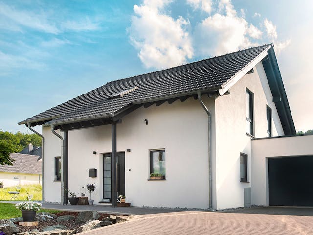 Fertighaus Amika von Fingerhut Haus Schlüsselfertig ab 476245€, Satteldach-Klassiker Außenansicht 1
