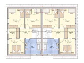 Fertighaus Duett 134 von Fingerhut Haus Schlüsselfertig ab 406558€, Satteldach-Klassiker Grundriss 2