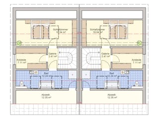 Fertighaus Doppelhaus Duett 175 von FINGERHUT HAUS Zwei- & Mehrfamilienhäuser Schlüsselfertig ab 490857€, Grundriss 3