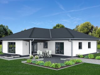 Fertighaus Junto 160 von Fingerhut Haus Schlüsselfertig ab 521828€, Bungalow Außenansicht 2