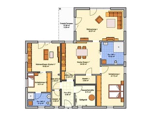 Fertighaus Junto 160 von Fingerhut Haus Schlüsselfertig ab 521828€, Bungalow Grundriss 1