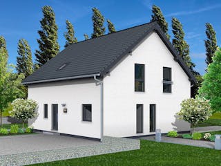 Fertighaus Junto 175 von Fingerhut Haus Schlüsselfertig ab 543590€, Satteldach-Klassiker Außenansicht 2