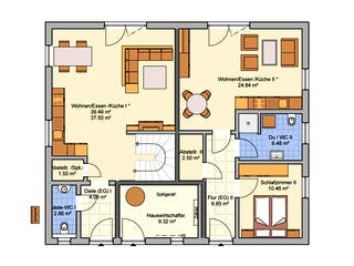 Fertighaus Junto 190 von Fingerhut Haus Schlüsselfertig ab 585218€, Satteldach-Klassiker Grundriss 1