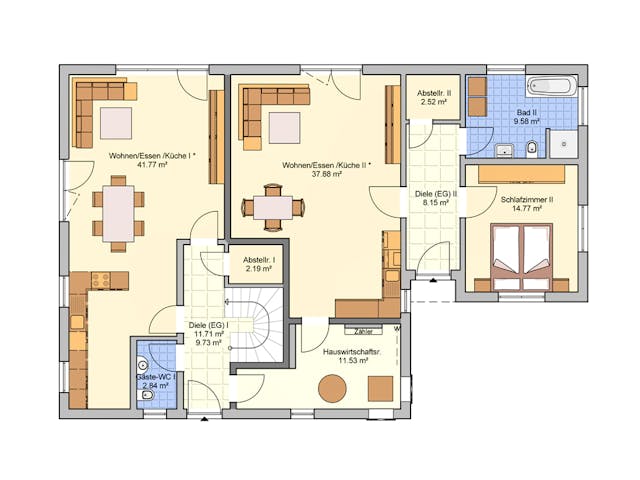 Fertighaus Junto 224 von Fingerhut Haus Schlüsselfertig ab 654868€, Satteldach-Klassiker Grundriss 1