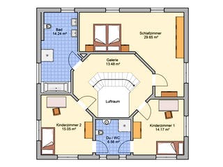 Fertighaus Klara von Fingerhut Haus Schlüsselfertig ab 530067€, Stadtvilla Grundriss 2
