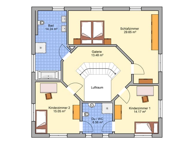 Fertighaus Klara von Fingerhut Haus Schlüsselfertig ab 530067€, Stadtvilla Grundriss 2