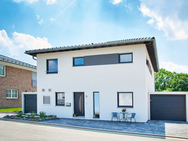 Fertighaus Komforta von Fingerhut Haus Schlüsselfertig ab 477777€, Stadtvilla Außenansicht 1 Fertighaus Komforta von Fingerhut Haus Schlüsselfertig ab 477777€, Stadtvilla Außenansicht 1
