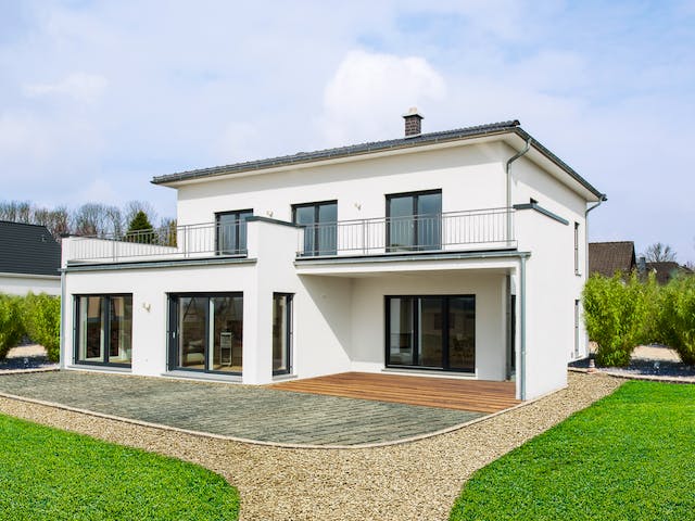 Fertighaus Komforta von Fingerhut Haus Schlüsselfertig ab 477777€, Stadtvilla Außenansicht 3