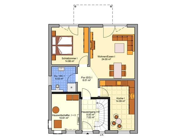 Fertighaus Komforta von Fingerhut Haus Schlüsselfertig ab 477777€, Stadtvilla Grundriss 1