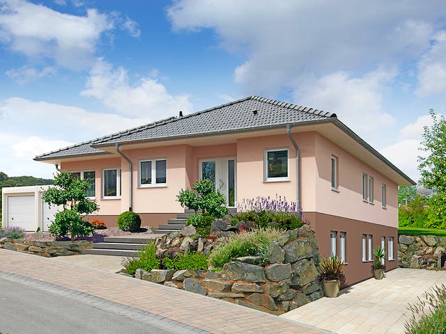 Fertighaus Levita von Fingerhut Haus Schlüsselfertig ab 419247€, Bungalow Außenansicht 1