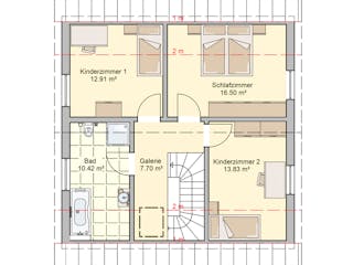 Fertighaus Lissabon von Fingerhut Haus Schlüsselfertig ab 377111€, Satteldach-Klassiker Grundriss 2