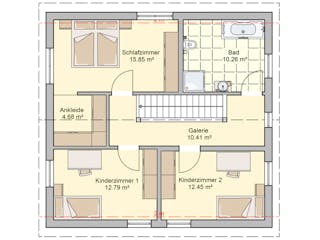 Fertighaus London von Fingerhut Haus Schlüsselfertig ab 405086€, Satteldach-Klassiker Grundriss 2