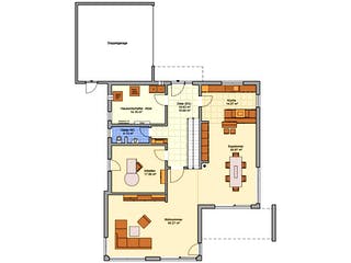 Fertighaus Matene von Fingerhut Haus Schlüsselfertig ab 657470€, Stadtvilla Grundriss 1