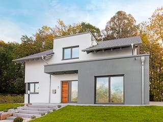 Fertighaus Bad Vilbel - Musterhaus NEU von Fingerhut Haus Schlüsselfertig ab 593766€, Satteldach-Klassiker Außenansicht 1